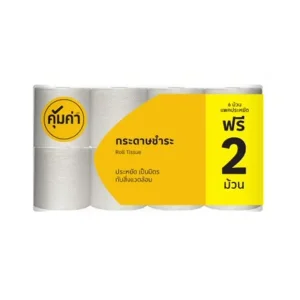 คุ้มค่า กระดาษชำระ 6ม้วน ฟรี2ม้วน